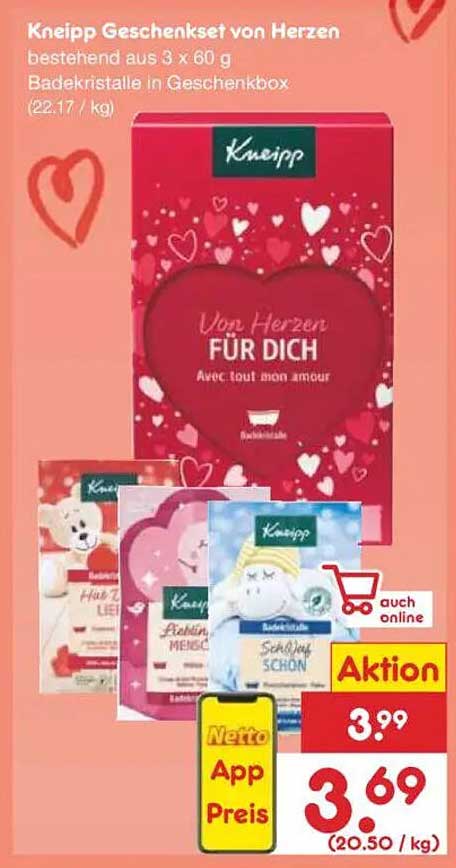 Kneipp Geschenkeset von Herzen - Bade kristalle in Geschenkbობრივ