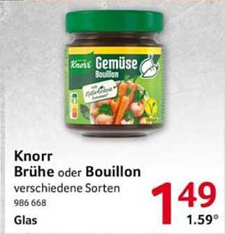 Knorr Gemüse Brühe oder Bouillon verschiedene Sorten
