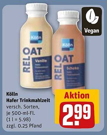 Kölln Hafer Trinkmahlzeit versch. Sorten, je 500-ml-Fl.