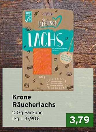 Krone Räucherlachs 100 g Packung