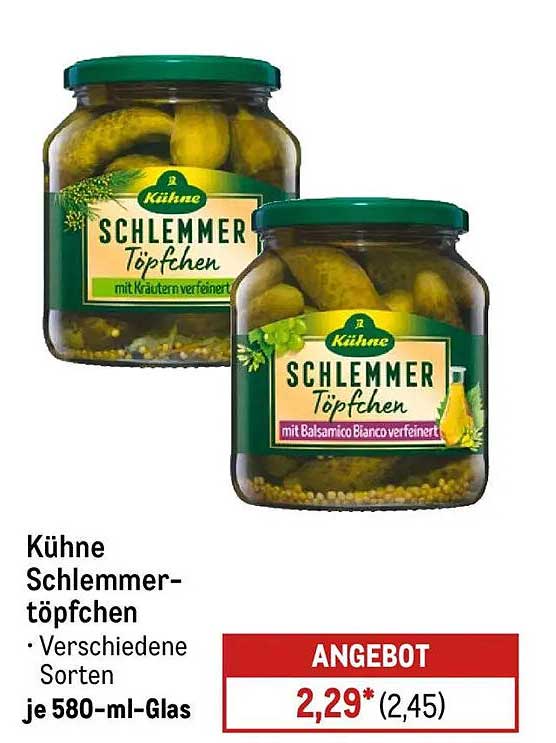 Kühne Schlemmer-Töpfchen - Verschiedene Sorten je 580-ml-Glas