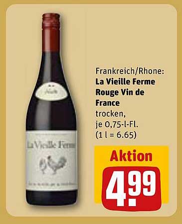 La Vieille Ferme Rouge Vin de France, trocken, je 0,75-l-Fl.