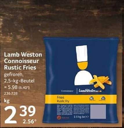 Lamb Weston Connoisseur Rustic Fries 2,5 kg gefroren