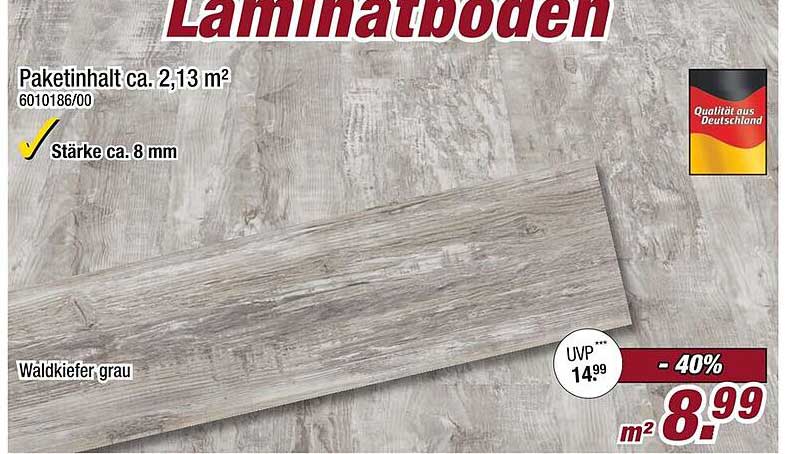 Laminateboden in Waldkiefer grau – nur für kurze Zeit!