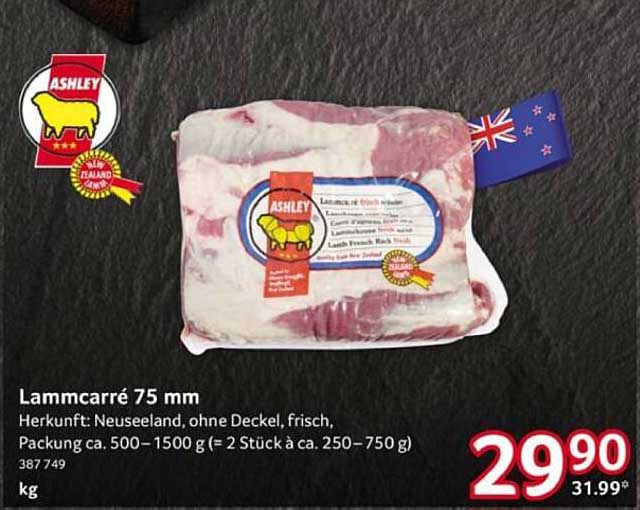 Lammm carré 75 mm – Frisch und zart aus Neuseeland