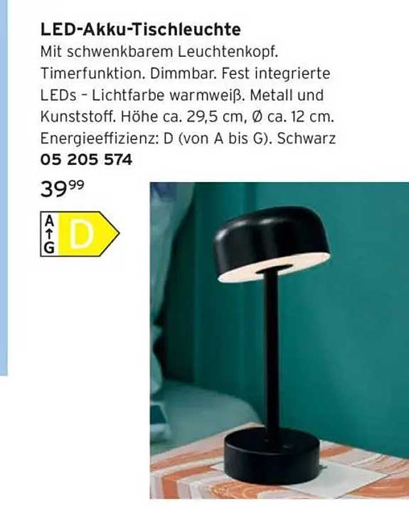 LED-Akku-Tischleuchte