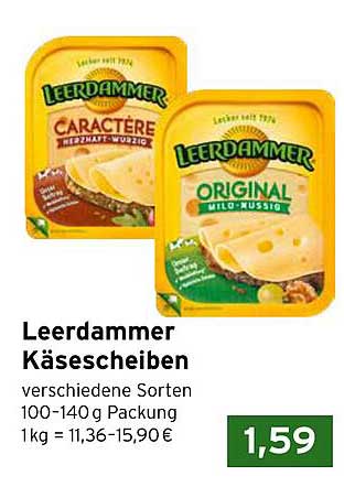 Leerdammer Käse­scheiben - verschiedene Sorten