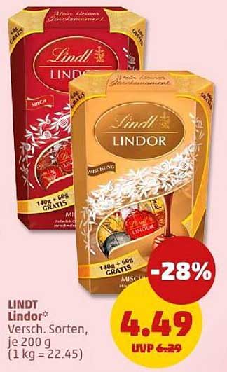 LINDT Lindor Pralinen 200 g