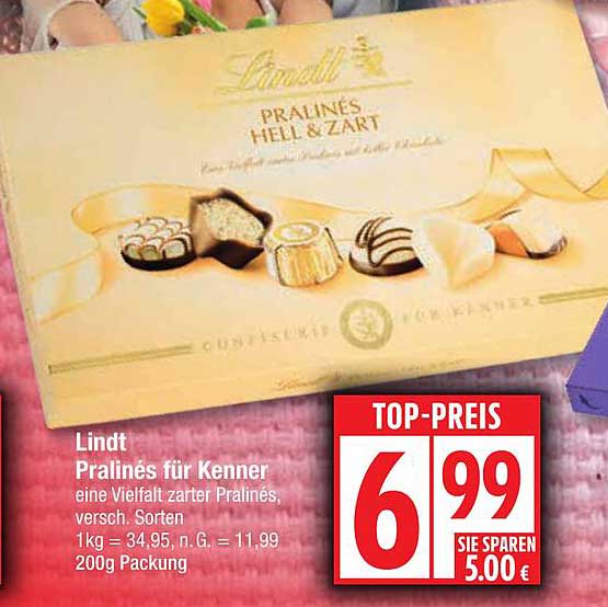 Lindt Pralines für Kenner 200g