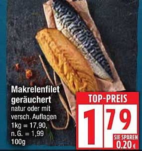 Makrelenfilet geräuchert – natur oder mit verschiedenen Auflagen