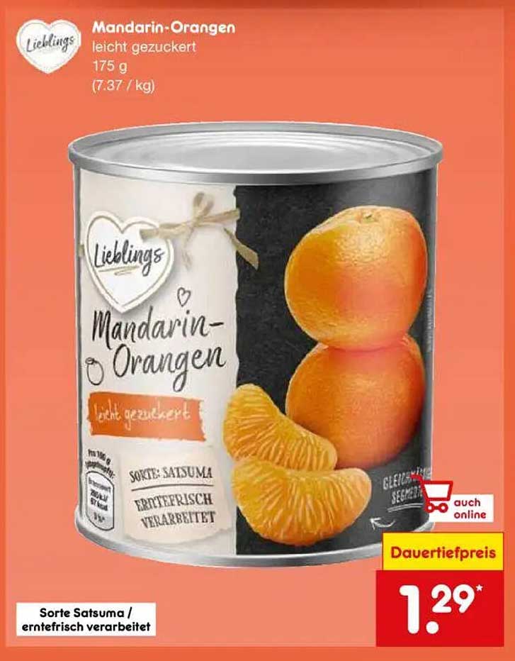 Mandarin-Orangen leicht gezuckert 175 g