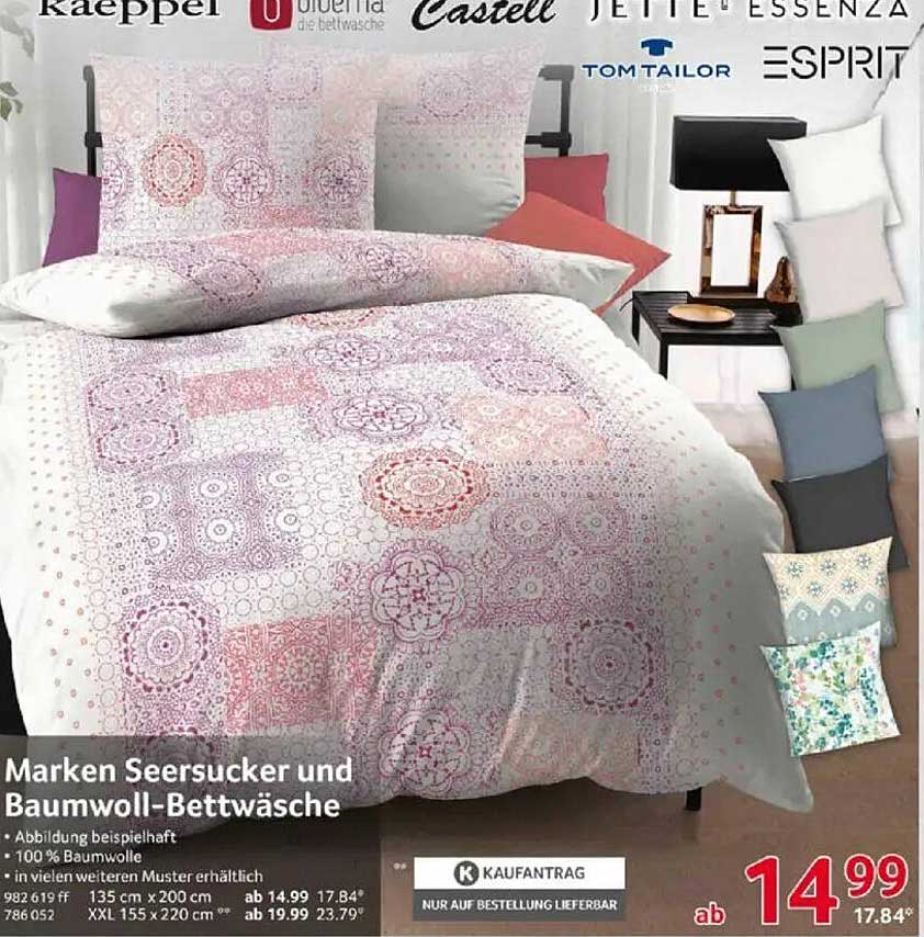 Marken Seersucker und Baumwoll-Bettwäsche