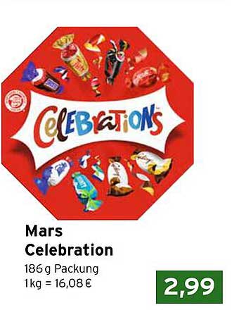 Mars Celebration 186 g Packung