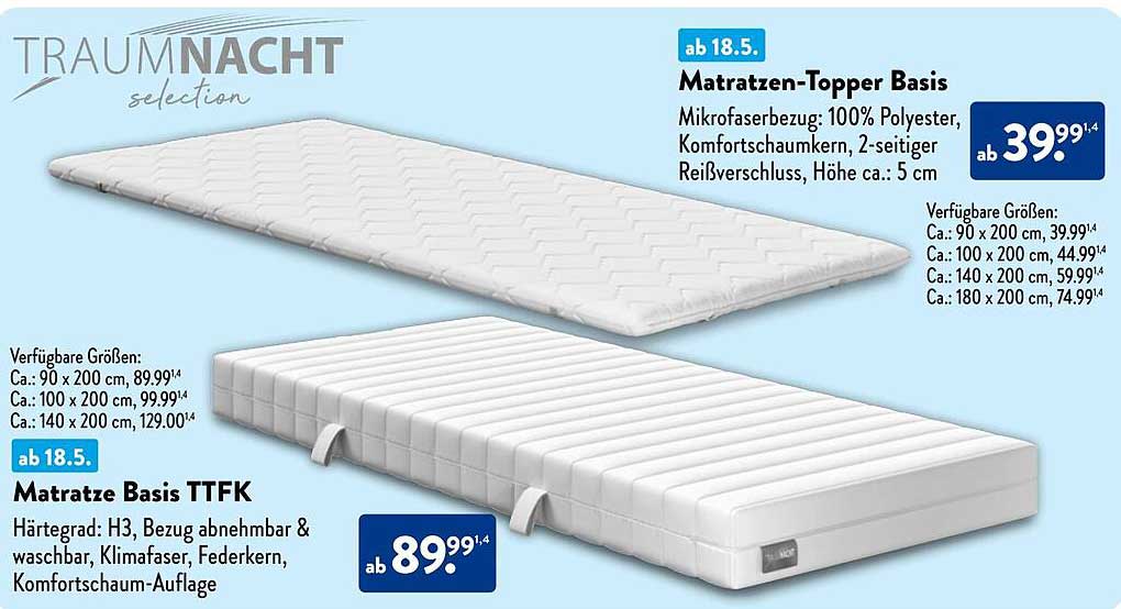Matratzen-Topper Basis