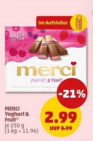 MERCI Yoghurt & Fruit 250 g - Limited Edition