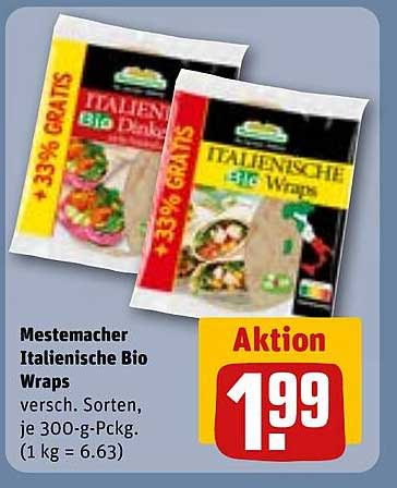 Mestemacher Italienische Bio Wraps
