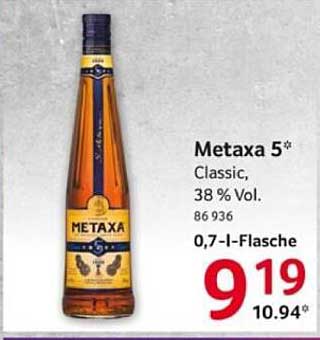 Metaxa 5* Classic, 0,7 l Flasche