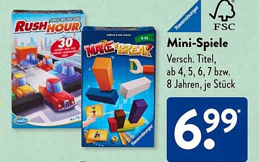 Mini-Spiele von Ravensburger - Verschiedene Titel ab 4 Jahren