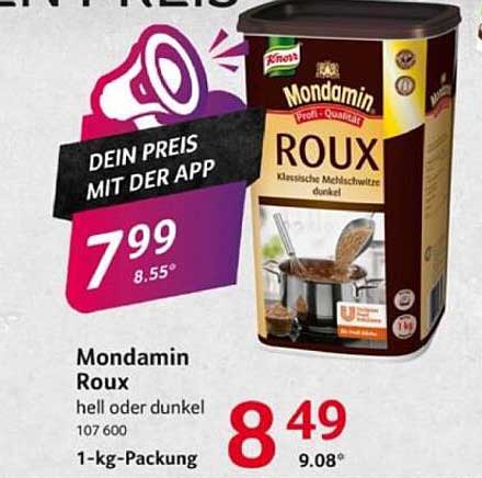 Mondamin Roux - klassische Mehlschwitze dunkel (1-kg-Packung)