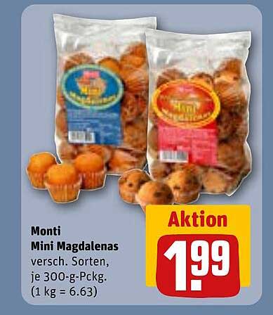 Monti Mini Magdalenas - Verschiedene Sorten, je 300-g-Päckchen