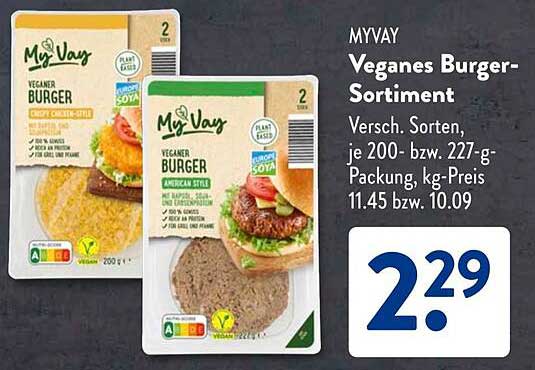 MY VAY Veganes Burger-Sortiment