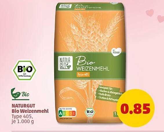 NATURGUT Bio Weizenmehl Type 405, je 1.000 g