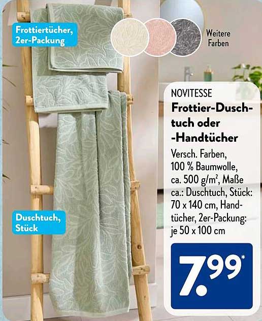 Novitesse Frottier-Duschtuch oder -Handtücher