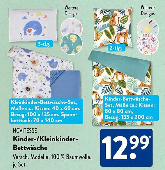 NOVITISSE Kinder-/Kleinkinder-Bettwäsche