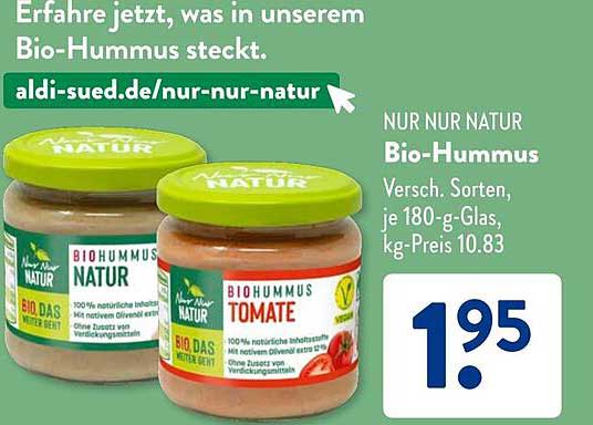 NUR NUR NATUR Bio-Hummus 180 g