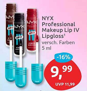 NYX Professional Makeup Lip IV Lipgloss in verschiedenen Farben - 5 ml
