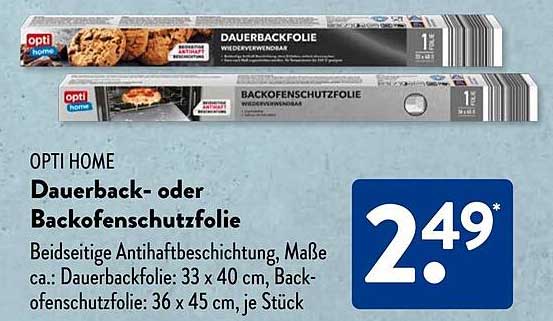 OPTI HOME Dauerback- oder Backofenschutzfolie