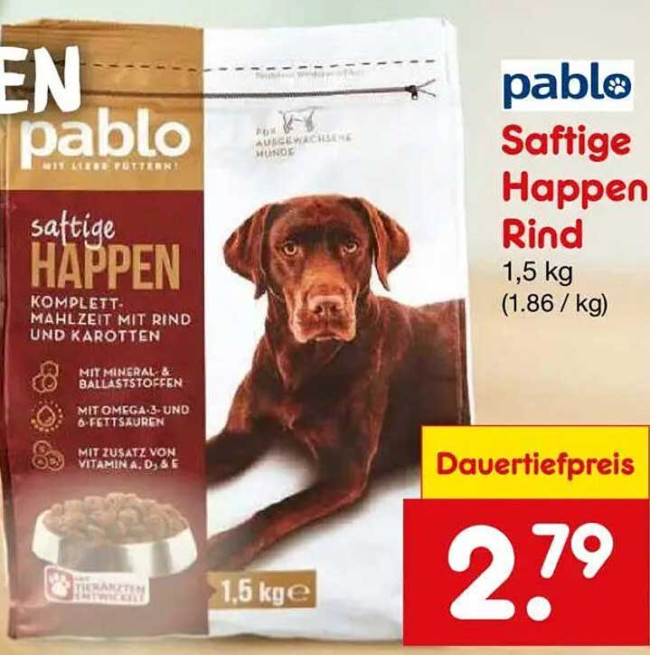 Pablo Saftige Happen Rind 1,5 kg