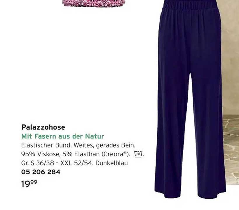 Palazzohose mit Fasern aus der Natur