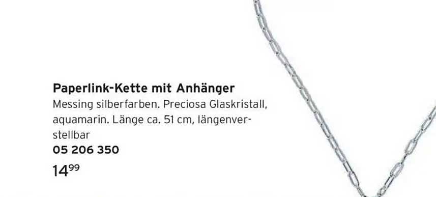 Paperlink-Kette mit Anhänger