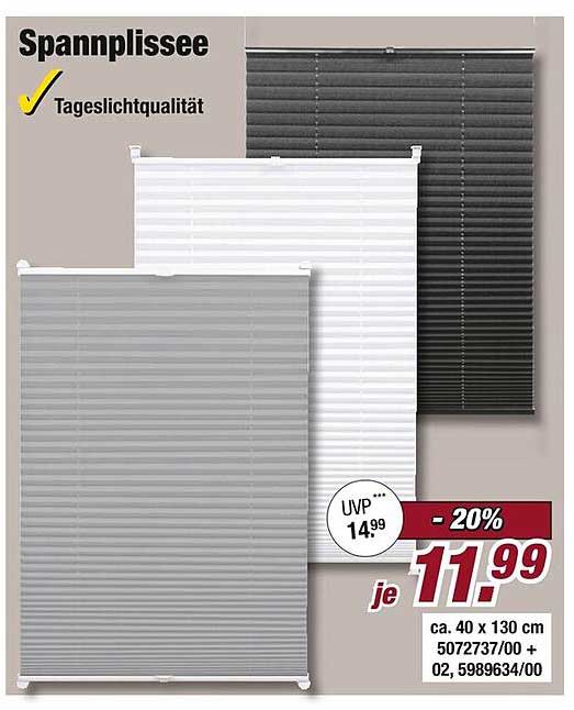 Poco Spannplissee in Tageslichtqualität
