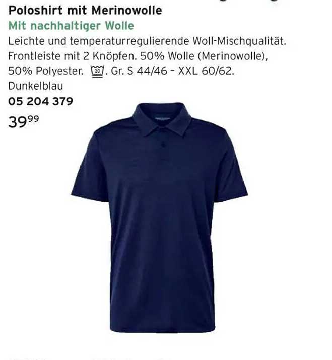 Poloshirt mit Merinowolle