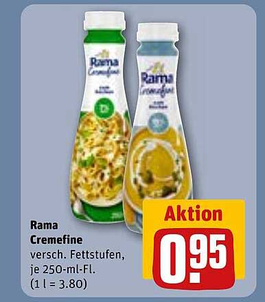 Rama Cremefine verschiedene Fettstufen, je 250-ml-Fl.
