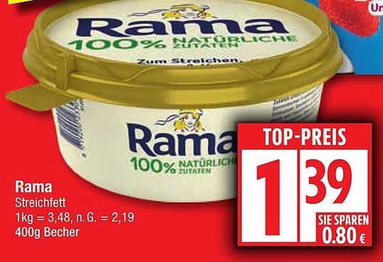 Rama Streichfett 400g Becher