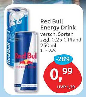 Red Bull Energy Drink 250 ml - nur 0,99 €