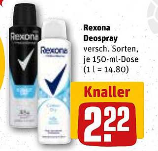 Rexona Deospray verschiedene Sorten, je 150-ml-Dose