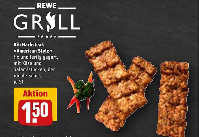 Rib Hacksteak »American Style« mit Käse und Salamistücken, der ideale Snack, je St.