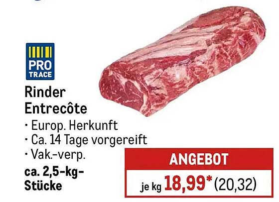 Rinder Entrecôte – für geschmackvolle Grillabende