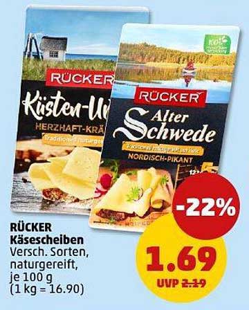 RÜCKER Käse­scheiben - Jetzt zum Sparpreis!