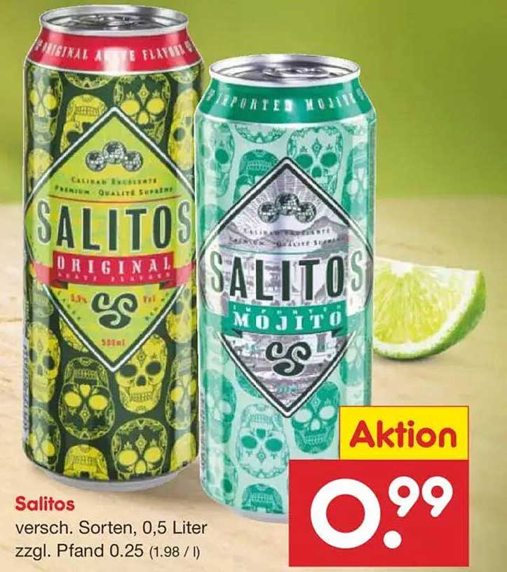 Salitos versch. Sorten, 0,5 Liter zzgl. Pfand 0,25