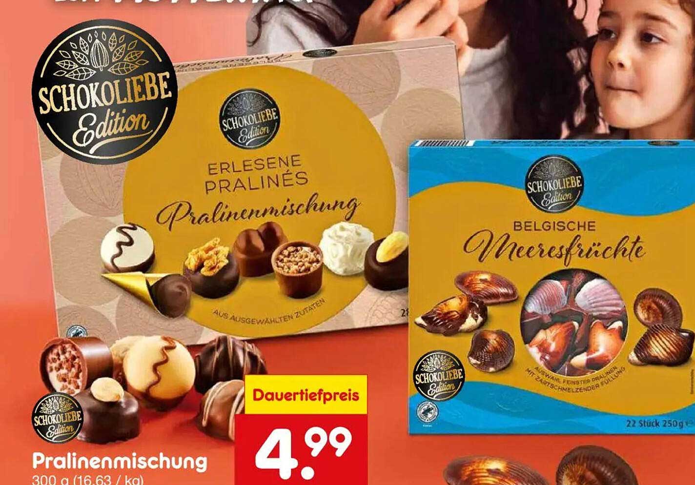Schokoliebe Edition Pralinenmischung 300 g - Dauertiefpreis