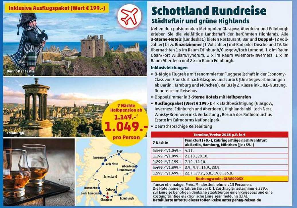 Schottland Rundreise - Städteflair und grüne Highlands