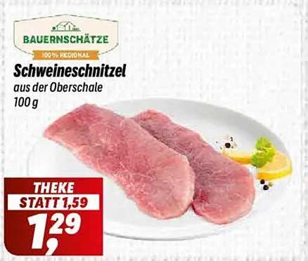 Schweineschnitzel aus der Oberschale, 100 g