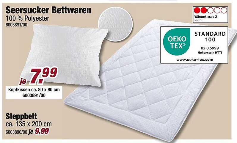 Seersucker Bettwaren 100 % Polyester