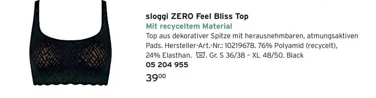 sloggi ZERO Feel Bliss Top mit recyceltem Material