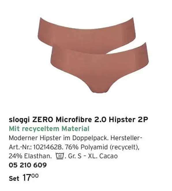sloggi ZERO Microfibre 2.0 Hipster 2P